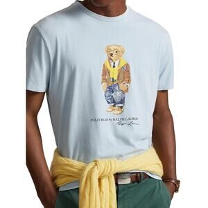 Mens Polo Ralph Lauren PoloBear Cotton Crewneck T-Shirt blue heritage bear ,2XL